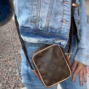 LOUIS VUITTON LV Mini Danube Shoulder Bag Monogram Leather Brown